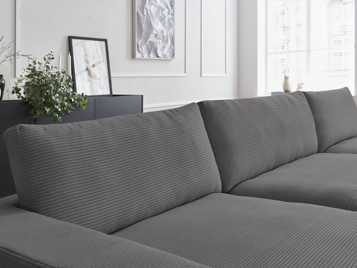 LEONARD vaste compacte panoramische bank in corduroy