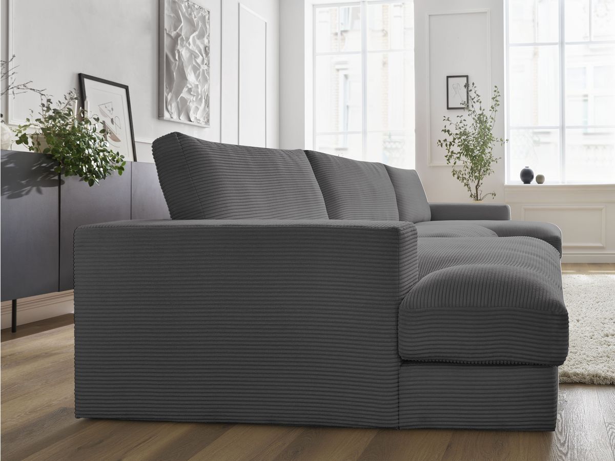 LEONARD vaste compacte panoramische bank in corduroy