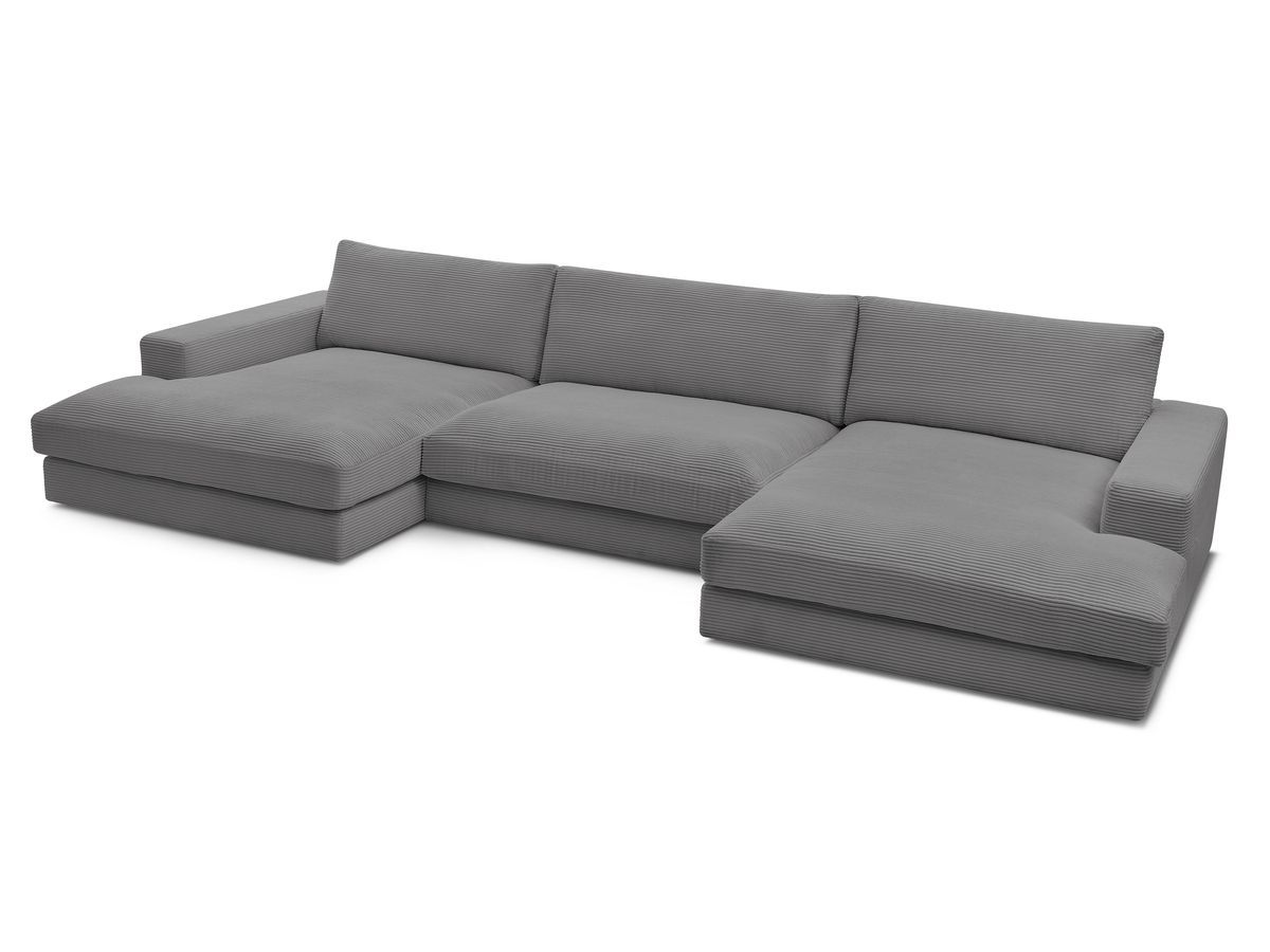 LEONARD vaste compacte panoramische bank in corduroy