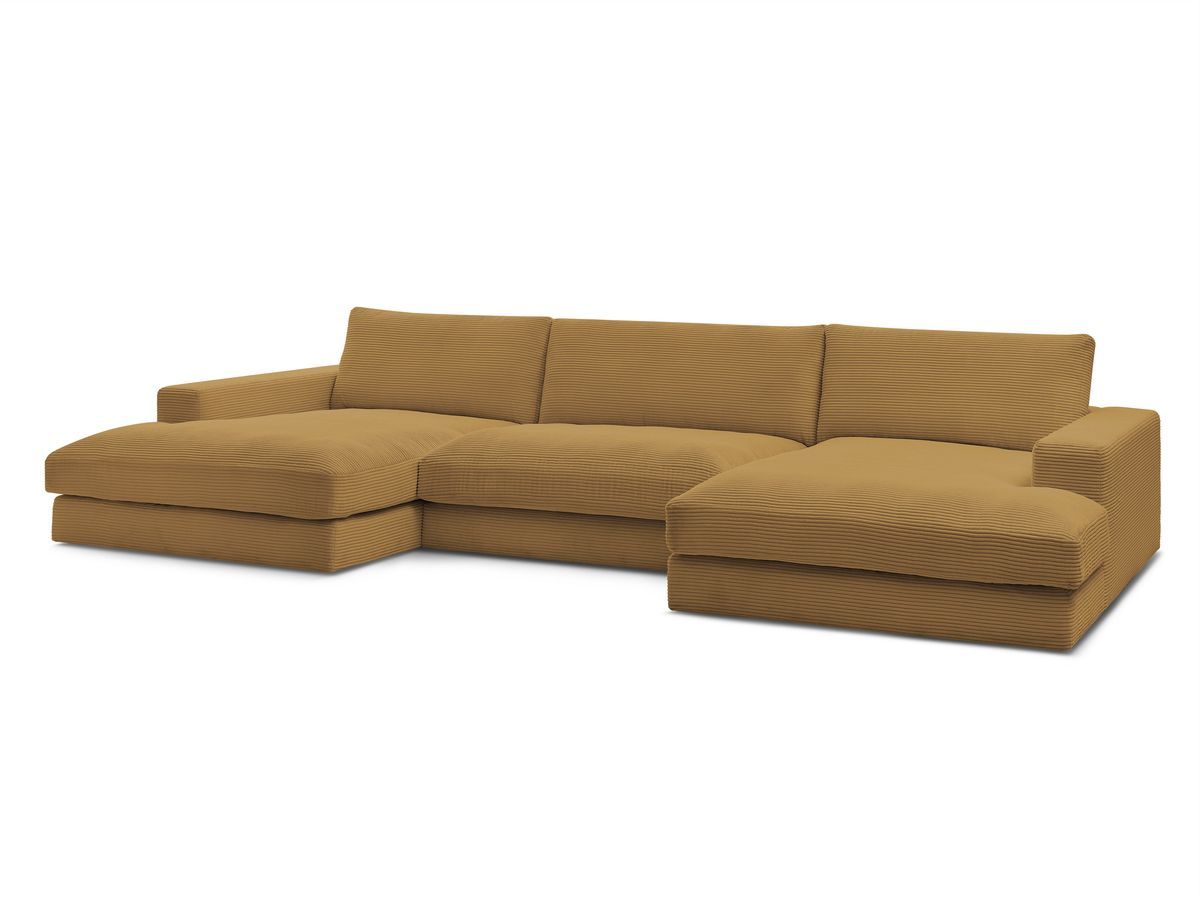 LEONARD vaste compacte panoramische bank in corduroy