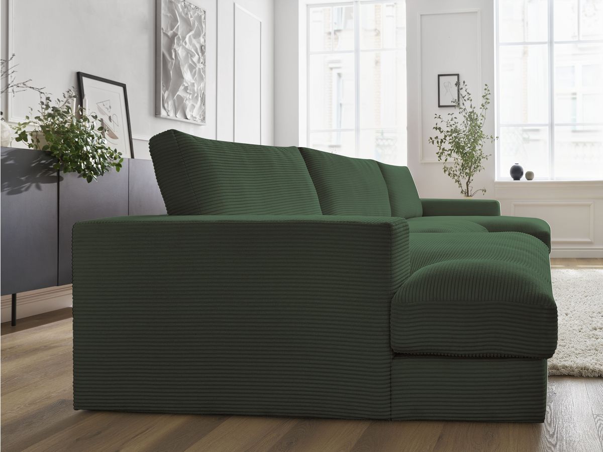 LEONARD vaste compacte panoramische bank in corduroy