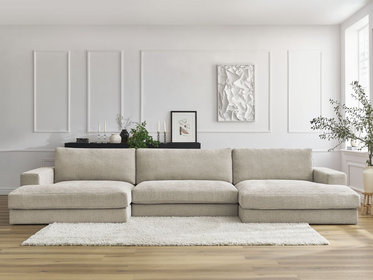 LEONARD vaste compacte panoramabank in structuurstof