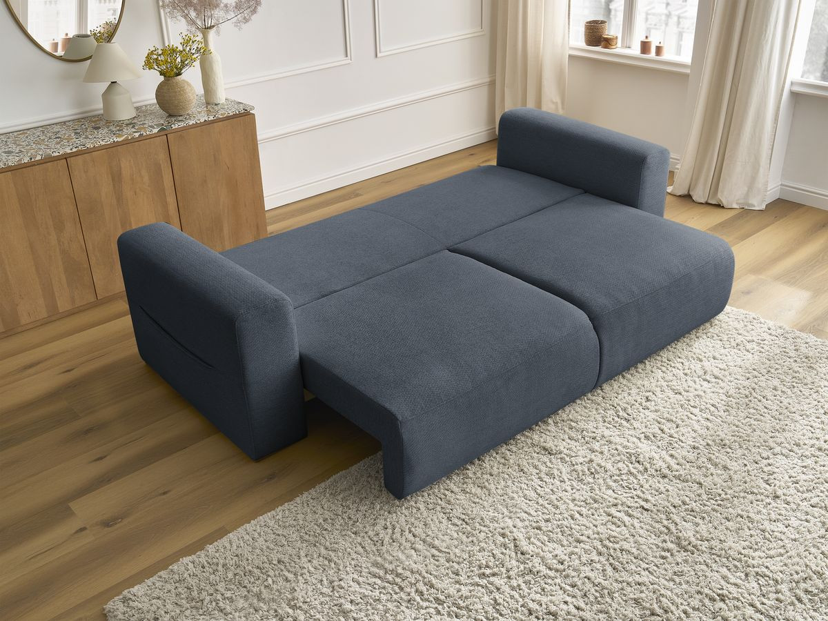 Canapé droit convertible SIDONIE tissu chiné