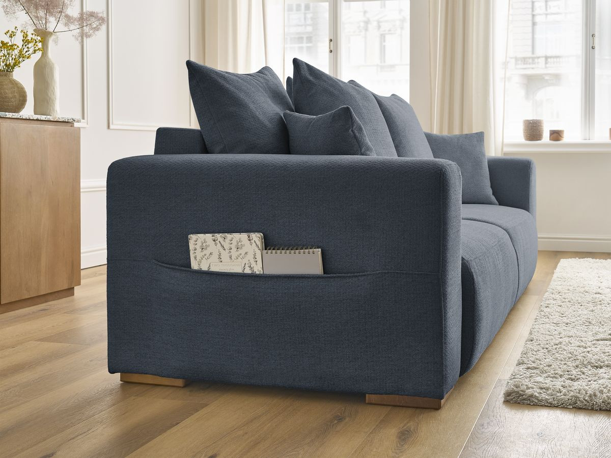 Canapé droit convertible SIDONIE tissu chiné