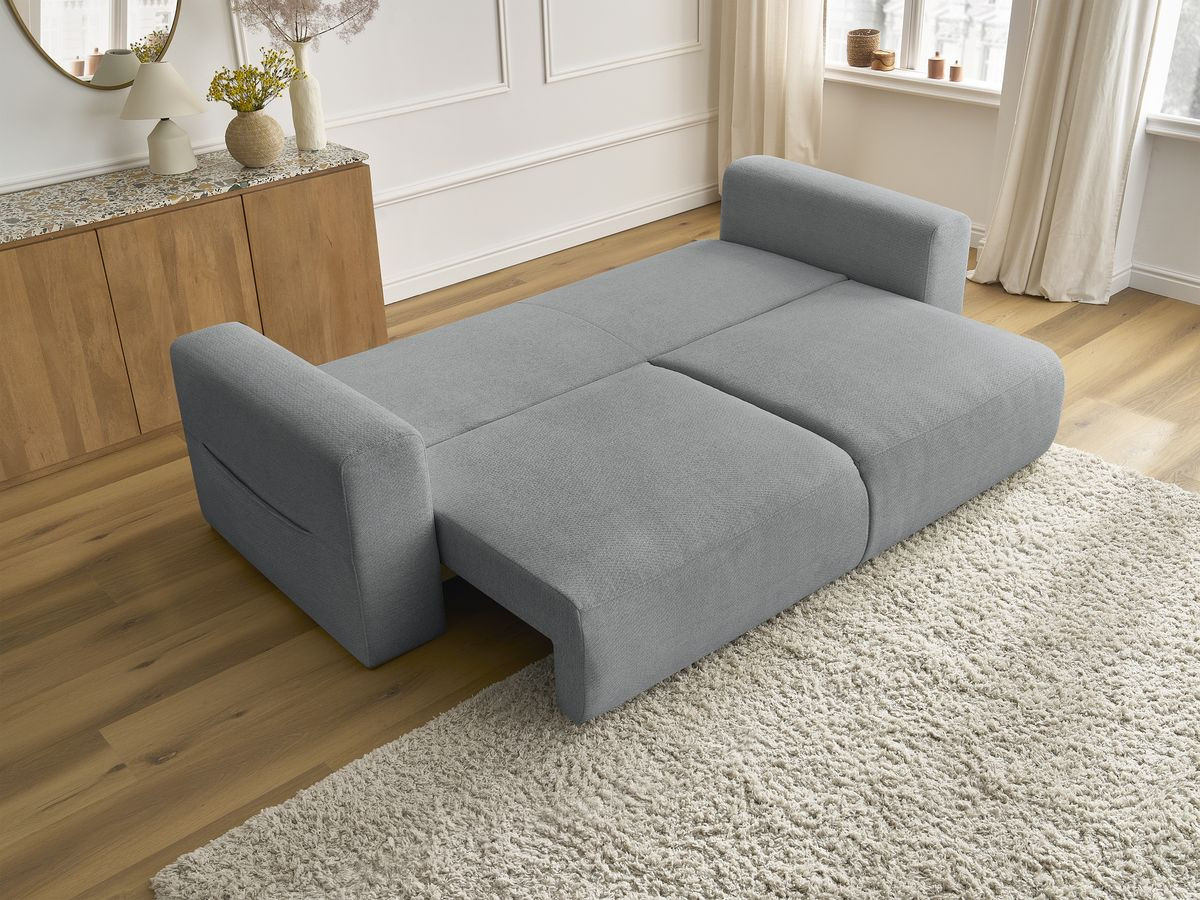 Canapé droit convertible SIDONIE tissu chiné