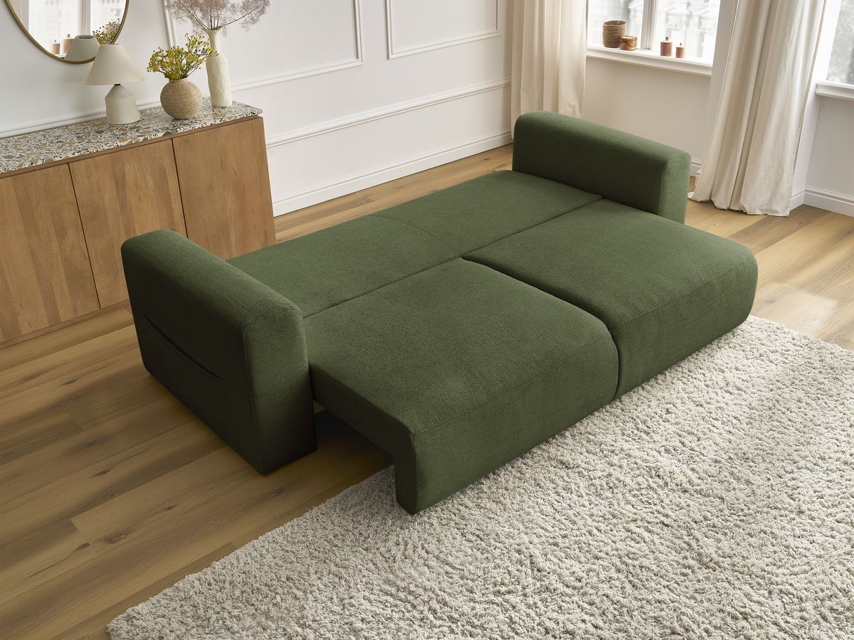 Canapé droit convertible SIDONIE tissu chiné