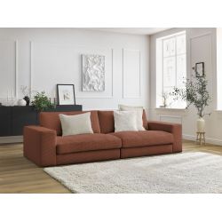 Kompaktowa 3-osobowa sofa LEONARD ze sztruksu