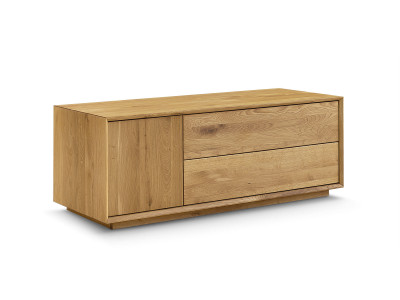 Meuble TV 1 porte 137 cm VICTORIA chêne massif