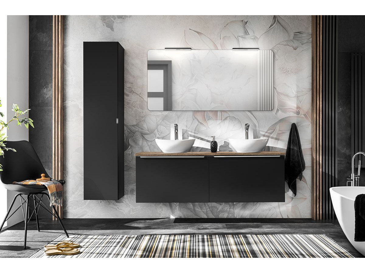 LAYA zwarte badkamerkolom 160 cm