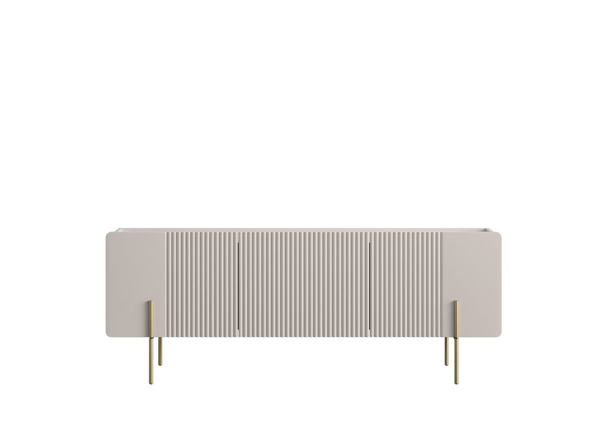 MATHILDE 3-deurs tv-meubel 150 cm marmerlook blad en gouden poten