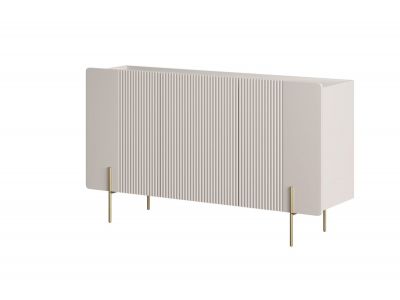 Buffet 3 portes 150 cm MATHILDE plateau effet marbre et pieds or