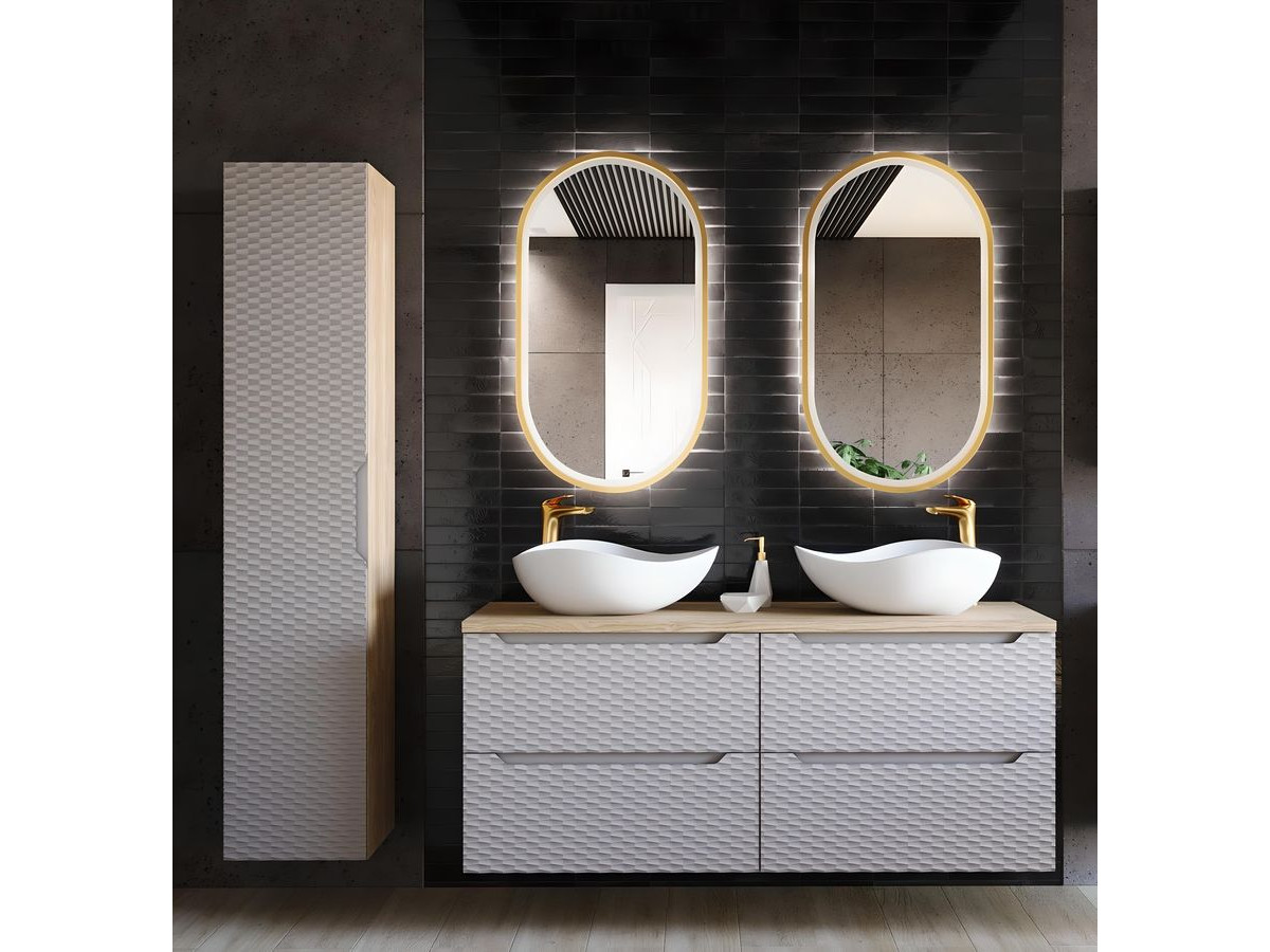 EMORY beige badkamerkast 140 cm