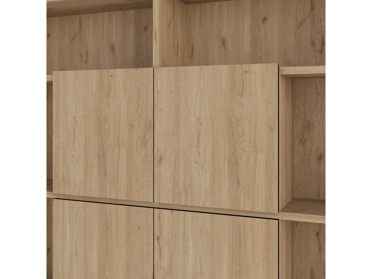 BELLAMY eikenhouten 4-deurs boekenkast H.170 cm