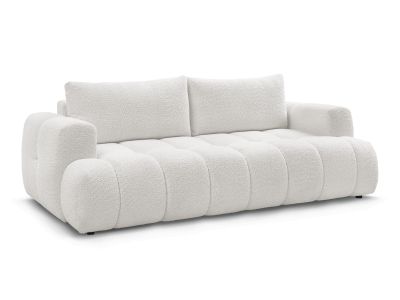 Canapé droit convertible 3 places FUJI tissu bouclette