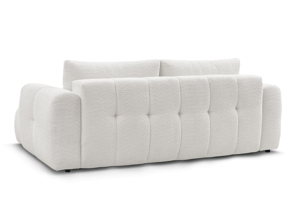 Canapé droit convertible 3 places FUJI  tissu bouclette