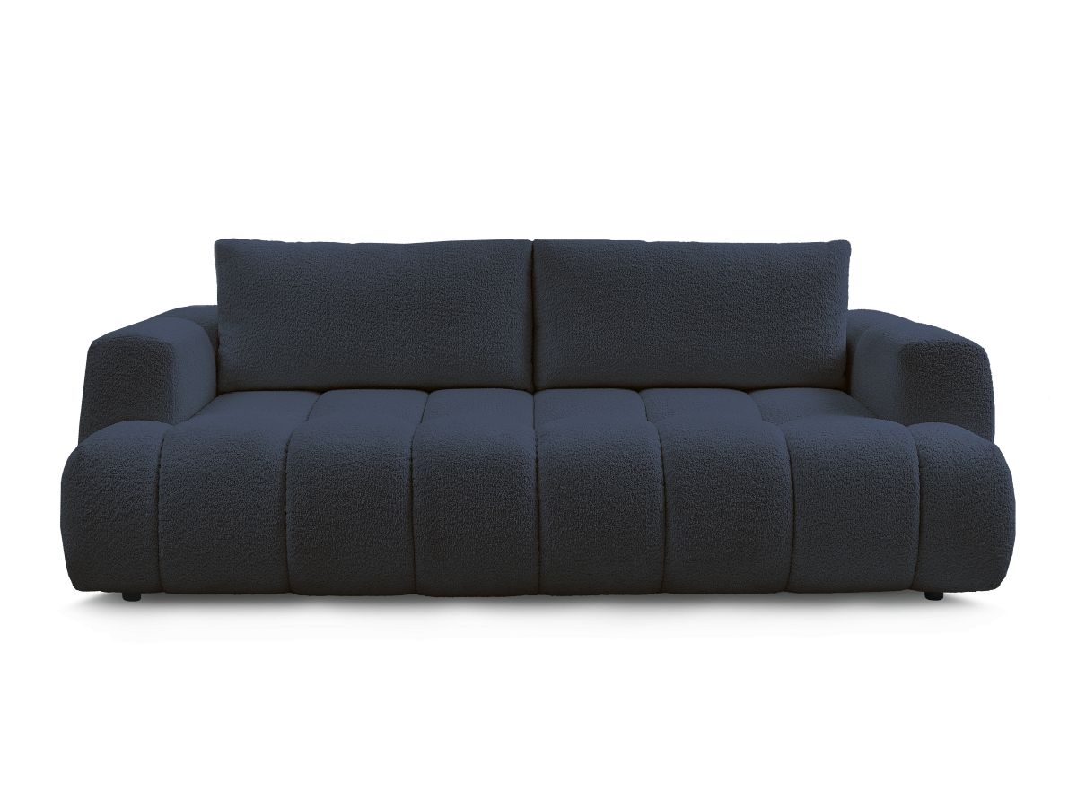 Canapé droit convertible 3 places FUJI tissu bouclette