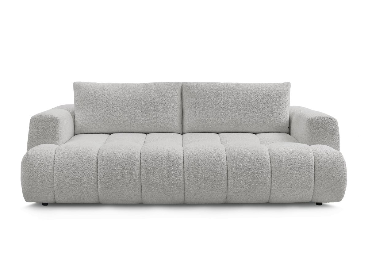 Canapé droit convertible 3 places FUJI tissu bouclette