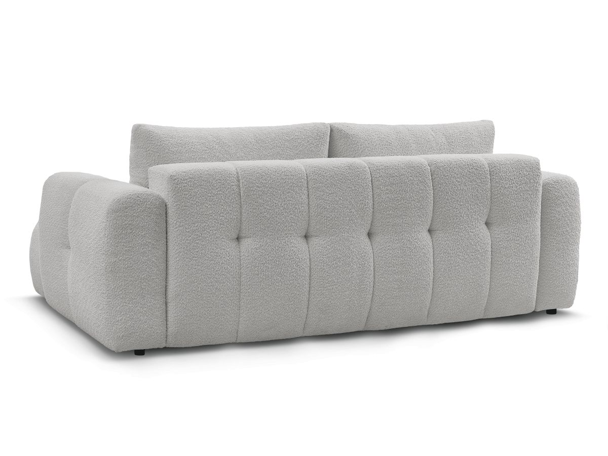 Canapé droit convertible 3 places FUJI tissu bouclette