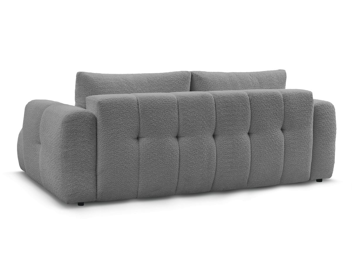 Canapé droit convertible 3 places FUJI  tissu bouclette