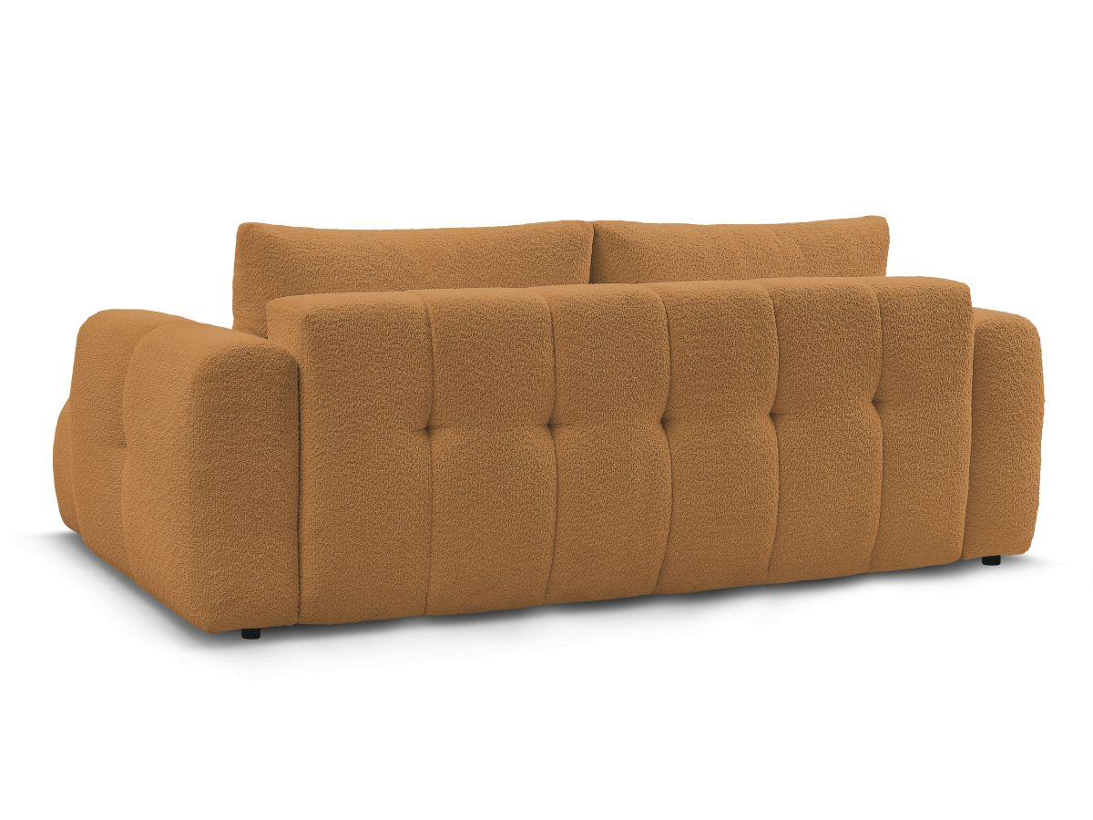 Canapé droit convertible 3 places FUJI  tissu bouclette