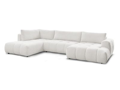 Canapé panoramique convertible FUJI tissu bouclette