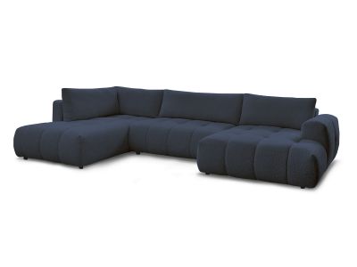 Canapé panoramique convertible FUJI tissu bouclette