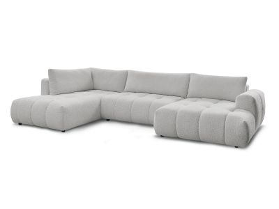 Canapé panoramique convertible FUJI tissu bouclette