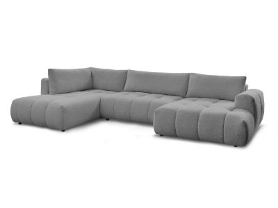 Canapé panoramique convertible FUJI tissu bouclette