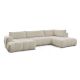 Canapé panoramique convertible FUJI tissu bouclette