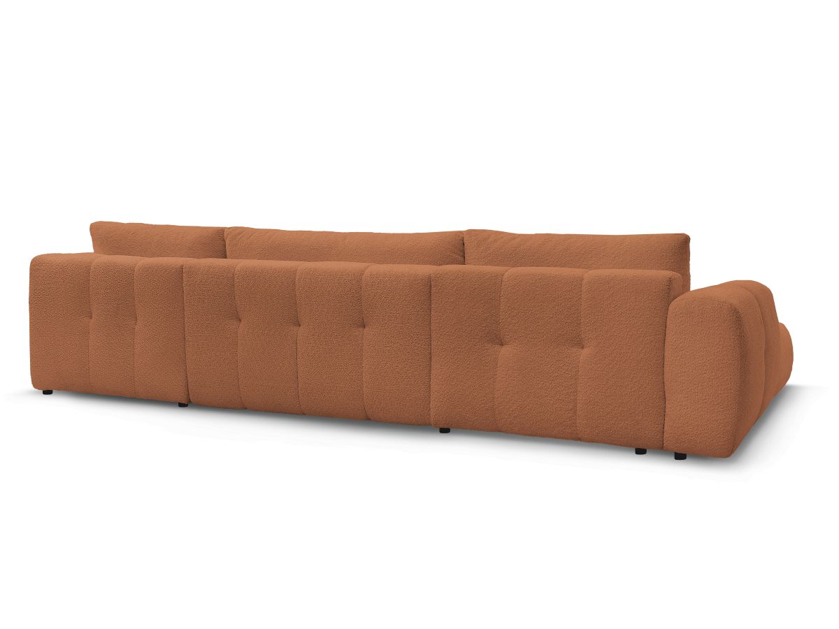 Canapé panoramique convertible FUJI tissu bouclette