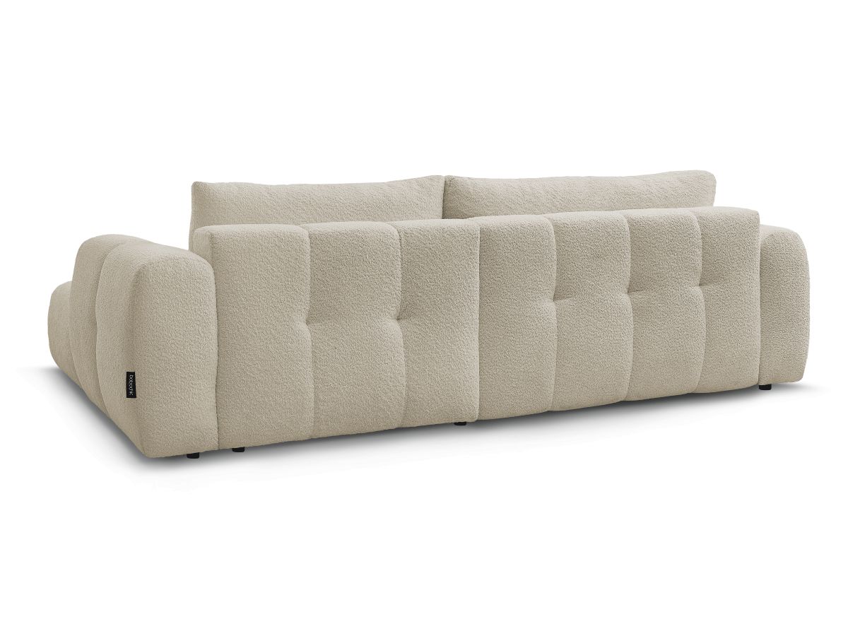 Canapé d'angle convertible FUJI tissu bouclette