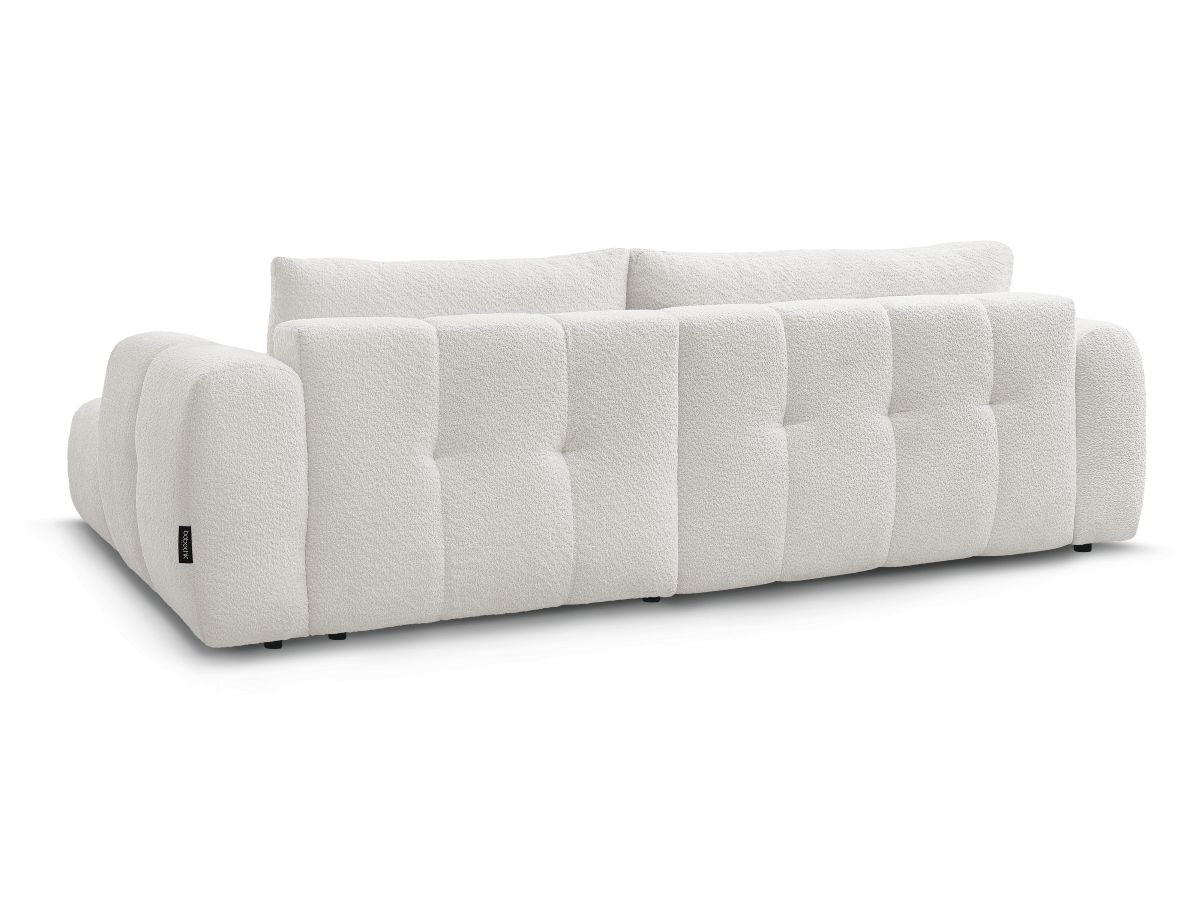 Canapé d'angle convertible FUJI tissu bouclette