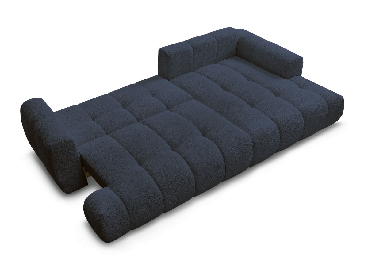 Canapé d'angle convertible FUJI tissu bouclette