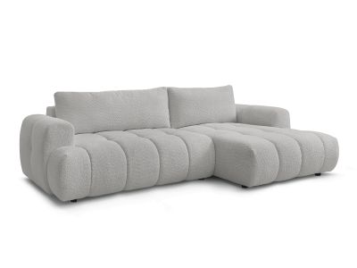 Canapé d'angle convertible FUJI tissu bouclette