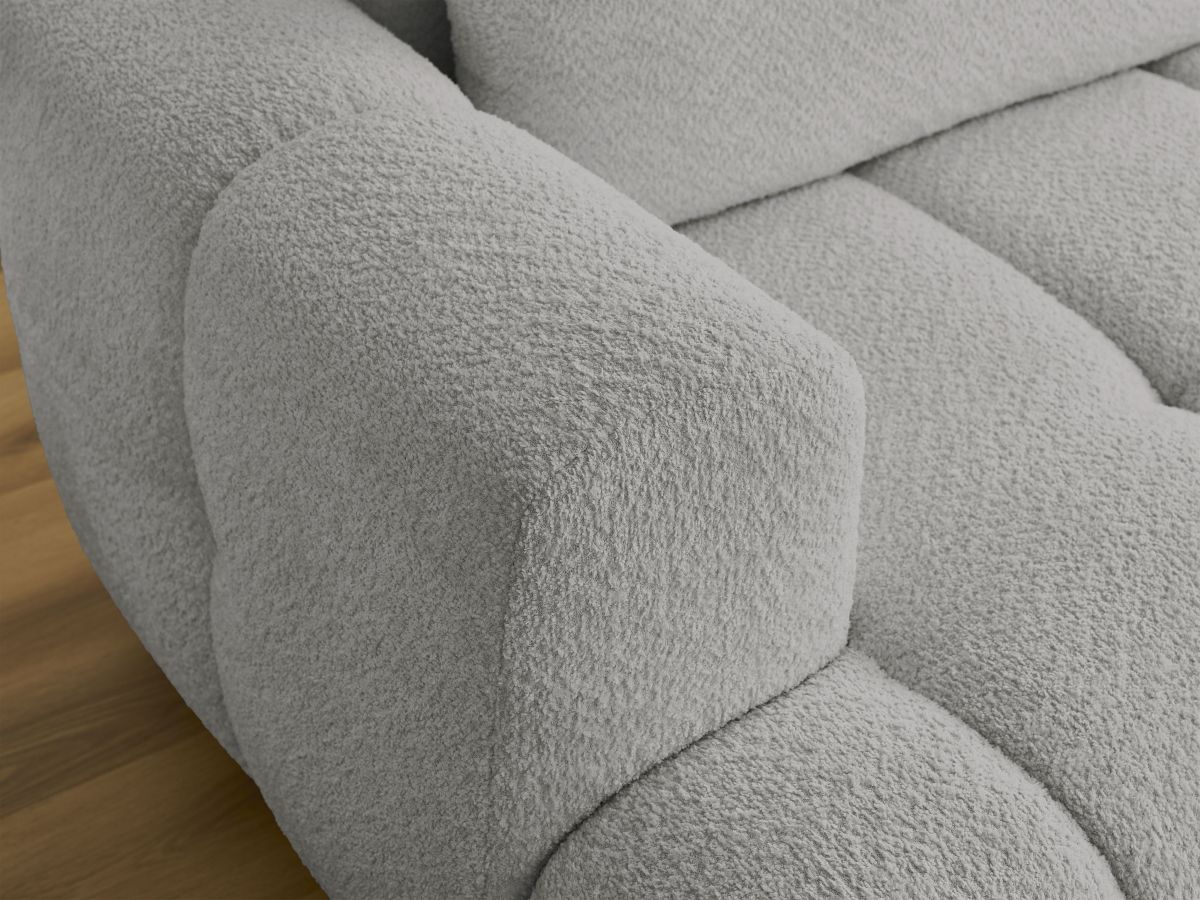 Canapé d'angle convertible FUJI tissu bouclette