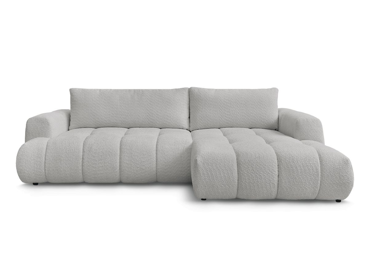 Canapé d'angle convertible FUJI tissu bouclette