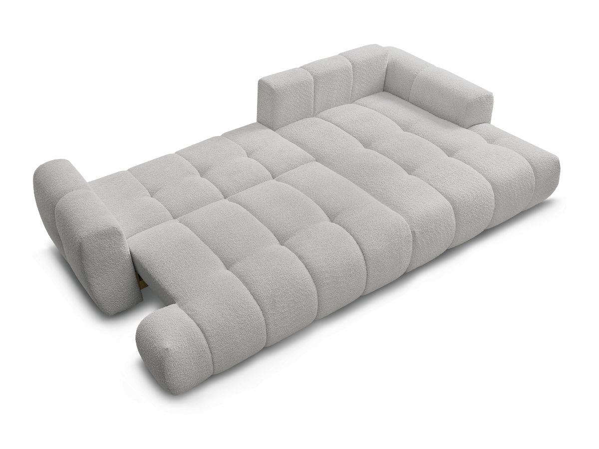 Canapé d'angle convertible FUJI tissu bouclette