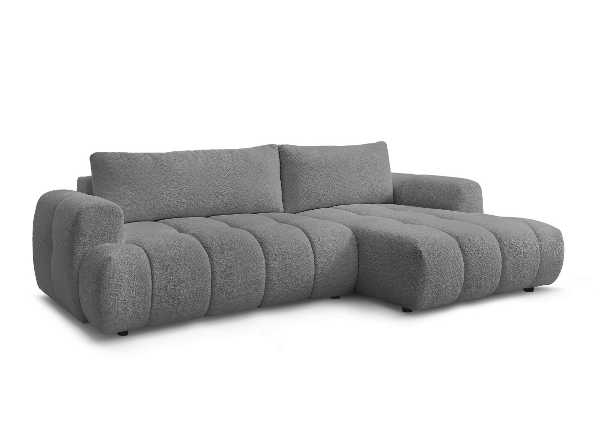 Canapé d'angle convertible FUJI tissu bouclette