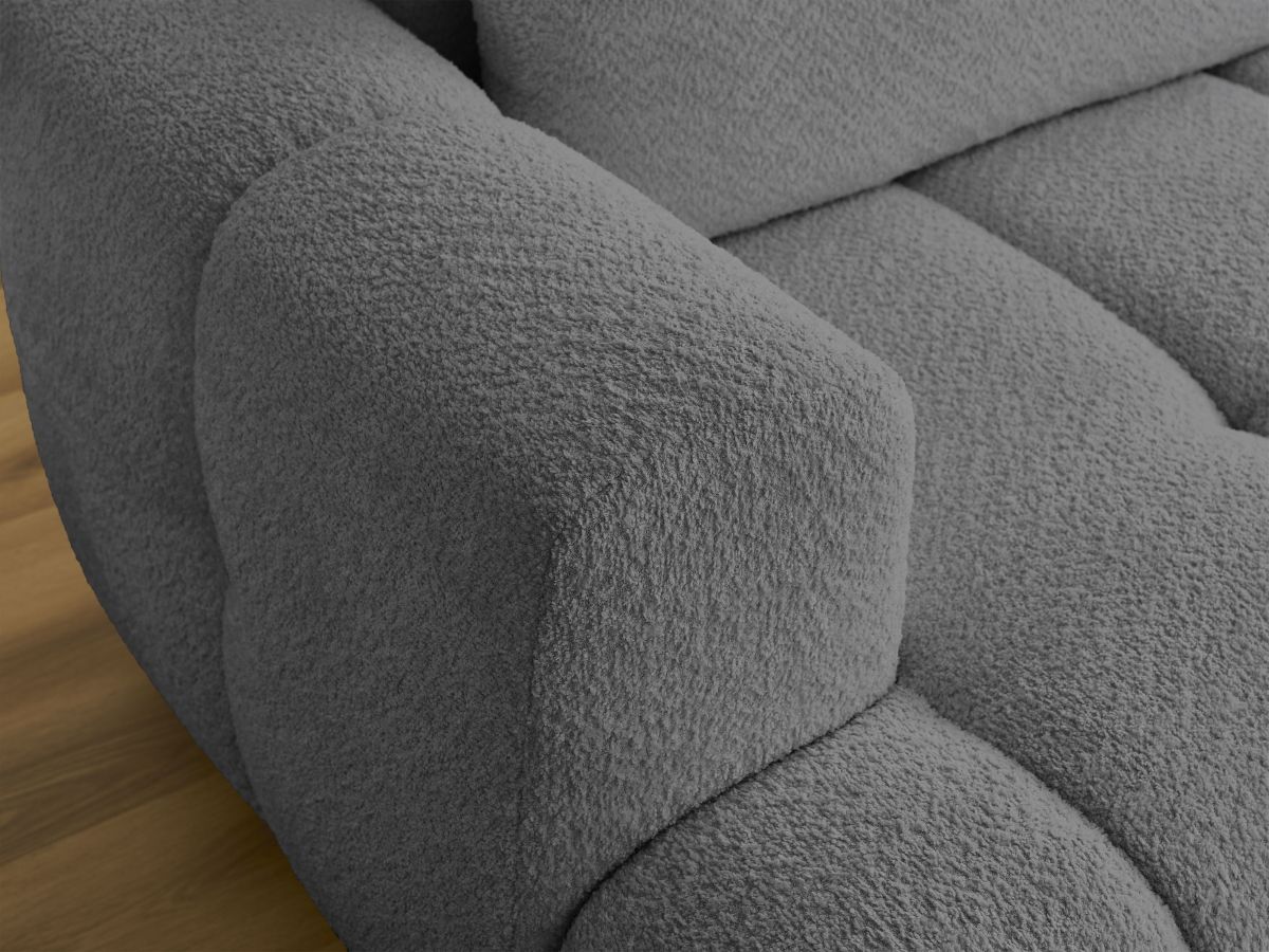 Canapé d'angle convertible FUJI tissu bouclette