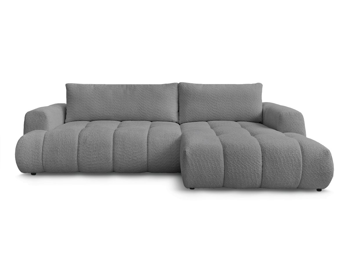 Canapé d'angle convertible FUJI tissu bouclette