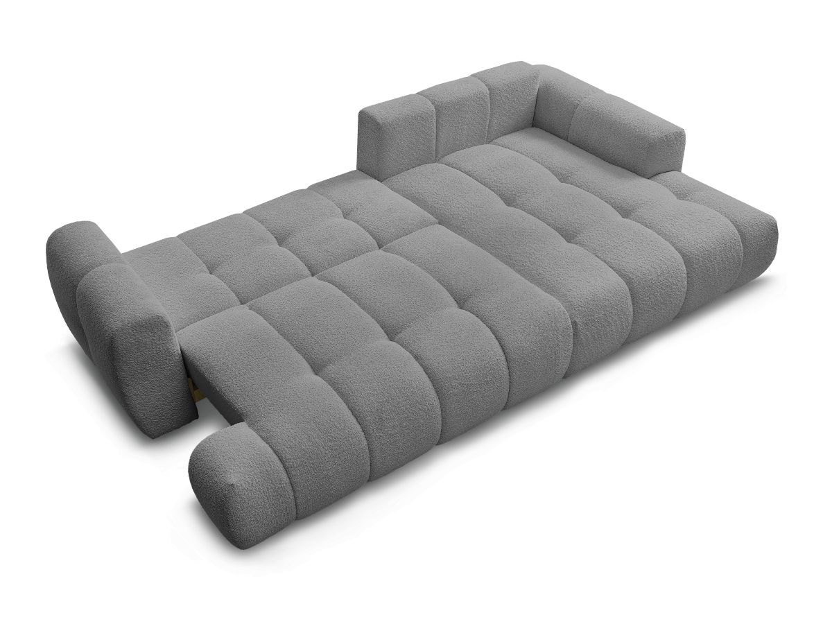 Canapé d'angle convertible FUJI tissu bouclette