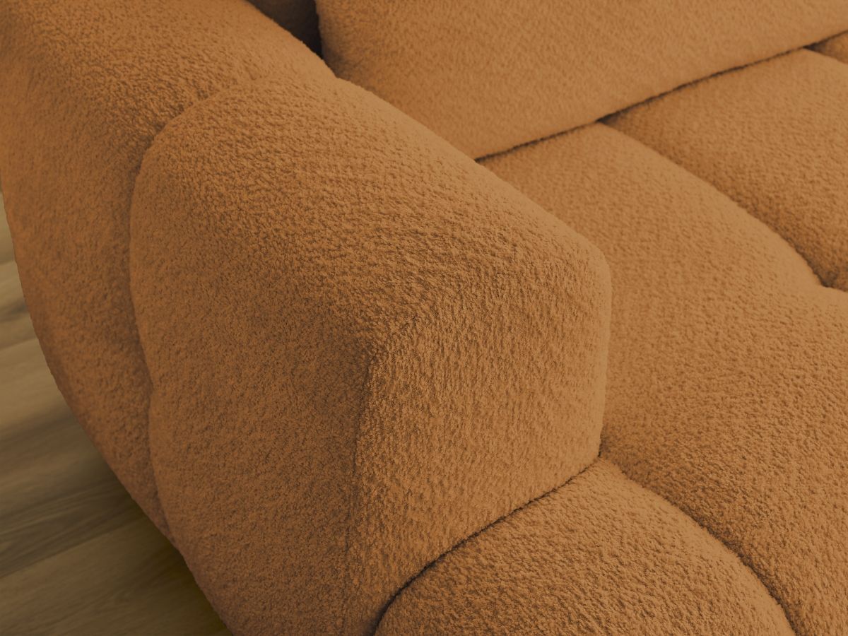Canapé d'angle convertible FUJI tissu bouclette