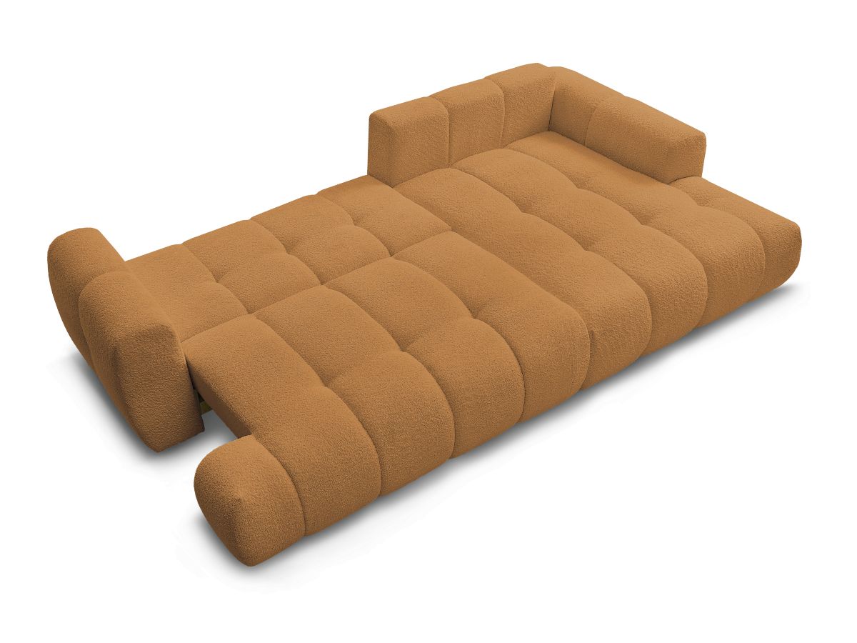 Canapé d'angle convertible FUJI tissu bouclette