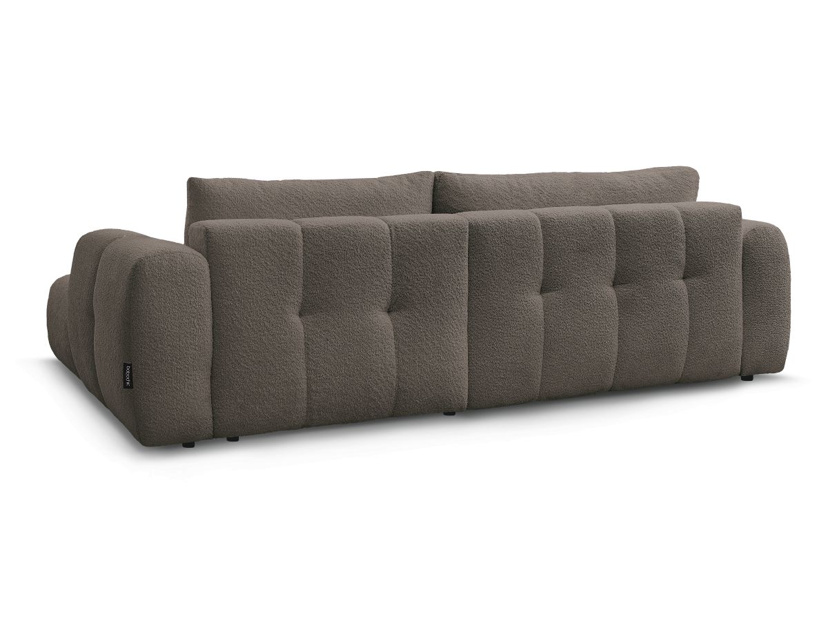 Canapé d'angle convertible FUJI tissu bouclette