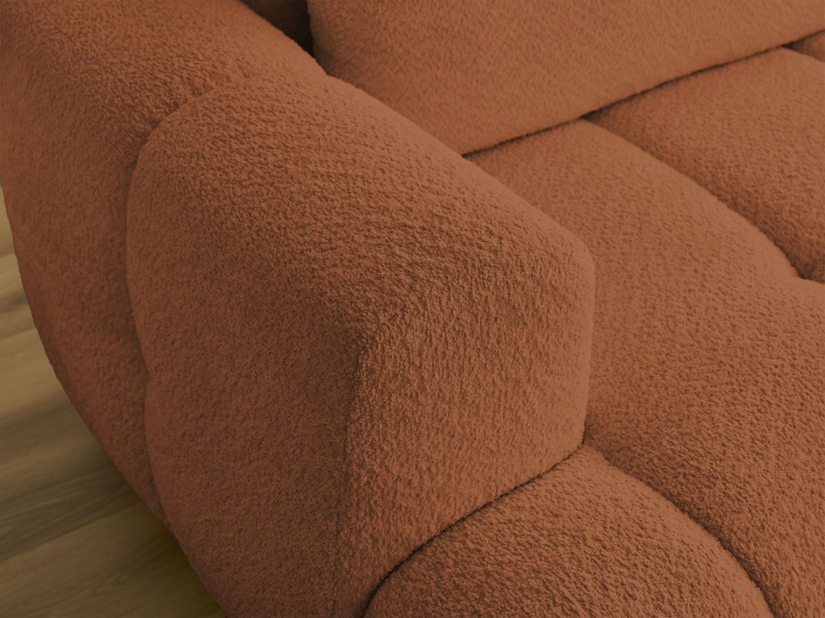 Canapé d'angle convertible FUJI tissu bouclette