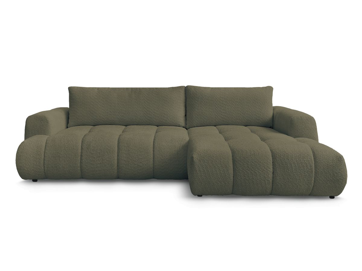 Canapé d'angle convertible FUJI tissu bouclette