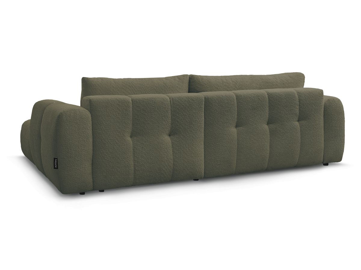 Canapé d'angle convertible FUJI tissu bouclette