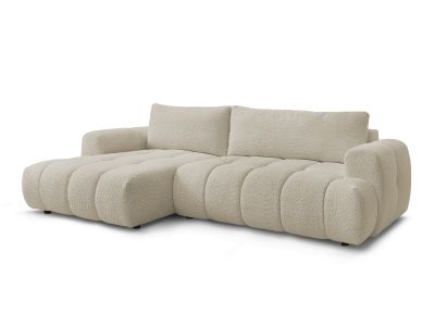 Canapé d'angle convertible FUJI tissu bouclette