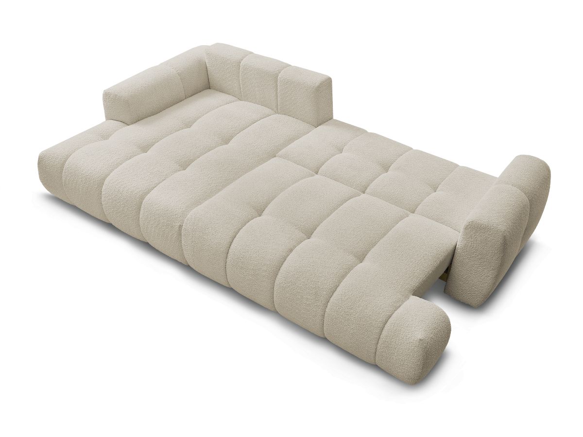 Canapé d'angle convertible FUJI tissu bouclette