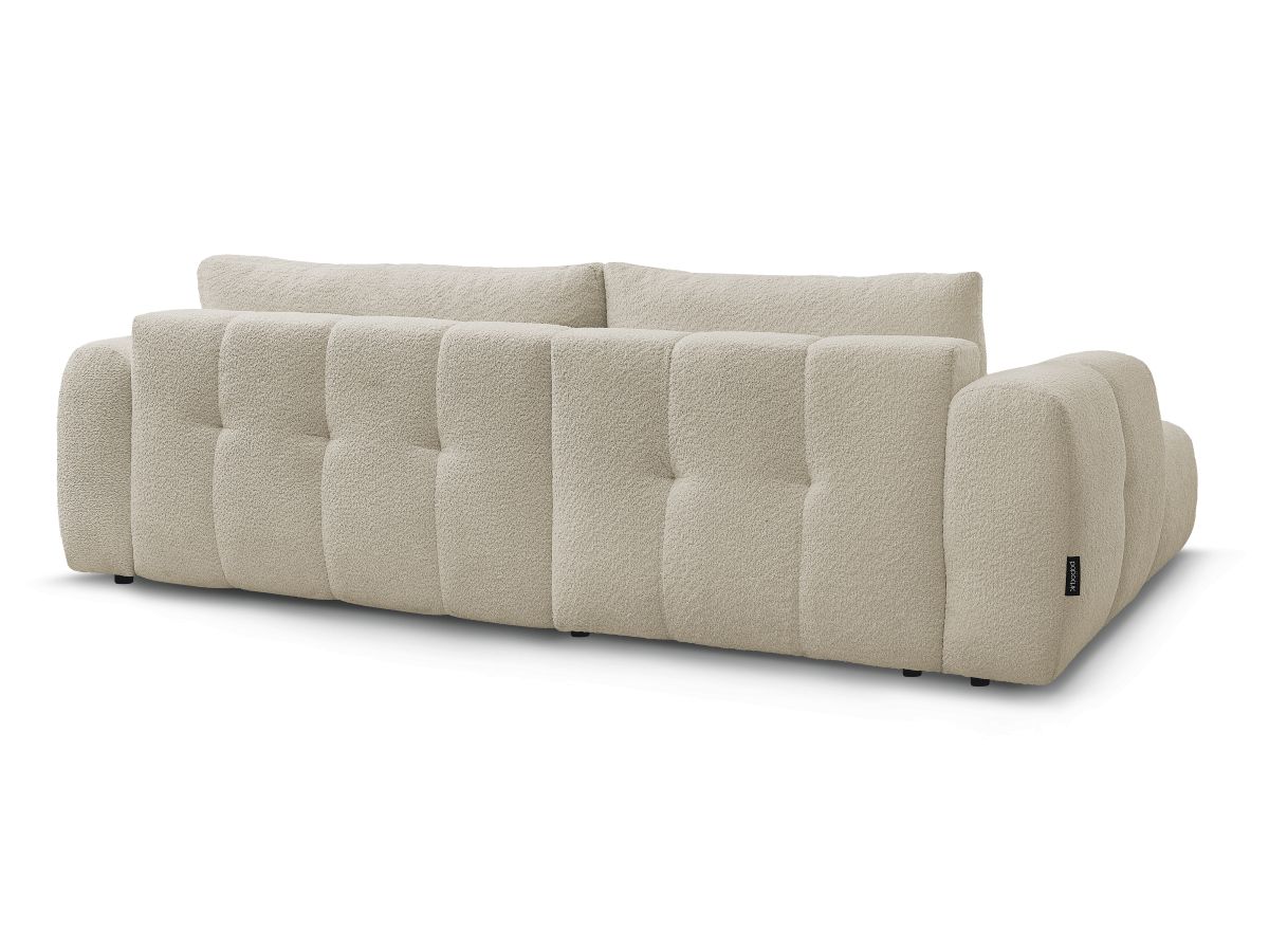 Canapé d'angle convertible FUJI tissu bouclette